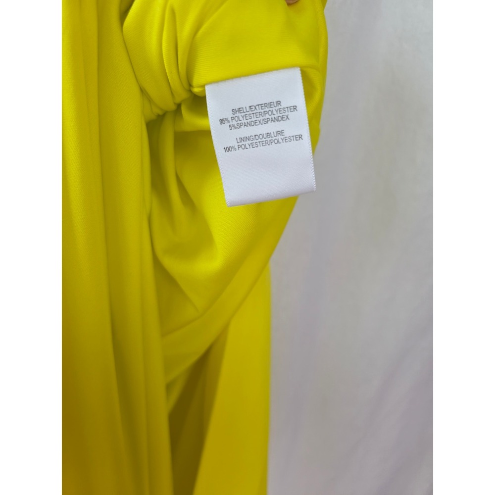 New! Belle Badgley Mischka Yellow Halter Neck Maxi Dress Size 12 Formal gown - Picture 6 of 11